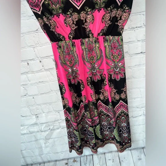 Bobbie Brooks Ladies Pink & Black floral dress size S - Picture 12 of 12